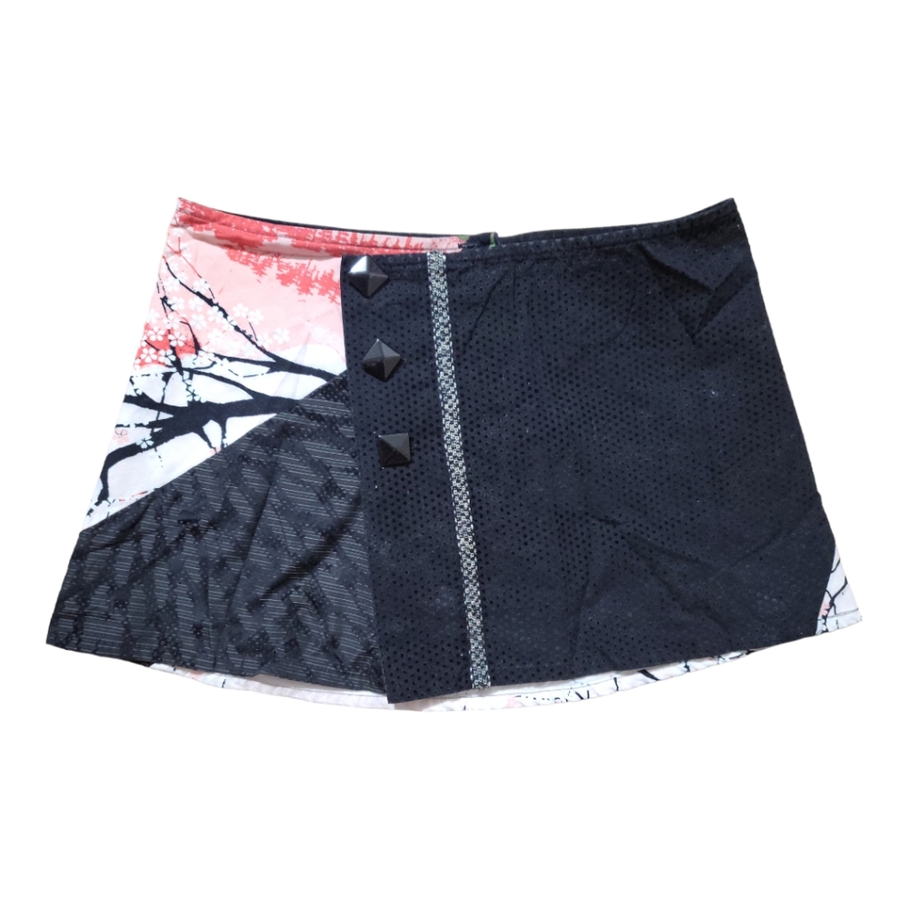 Custo Barcelona y2k Designer Mini Skirt Japanese Cherry Blossom vintage rare